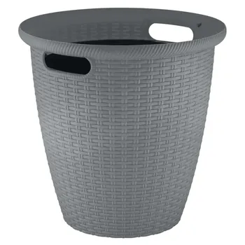 Кашпо для цветов Ingreen Rattan 50 27 л вулканический серый