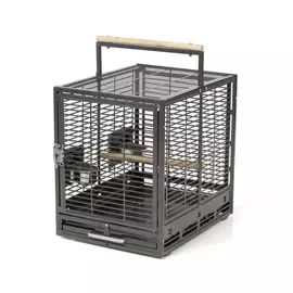 MONTANA Cages Клетка для птиц транспортировочная "Evo Cage Travel Platinum", тёмно-серая, 47х38х46см