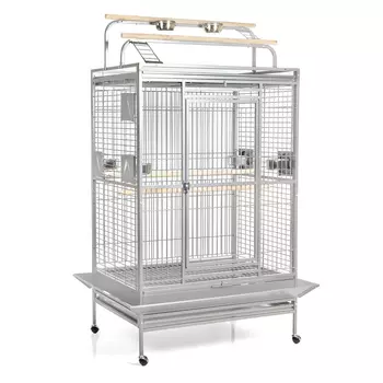 MONTANA Cages Клетка для средних птиц "Castell Nova Play", светло-серая, 100х76х196см (Германия)!