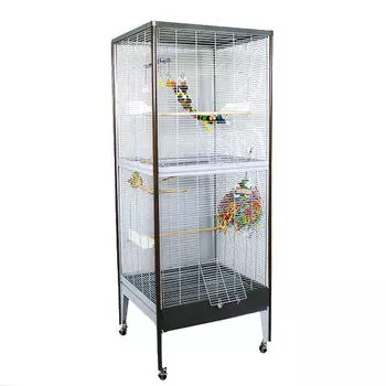 MONTANA Cages Клетка для птиц "Happy Home 66", серый, 66х61х165,5см (Германия)!