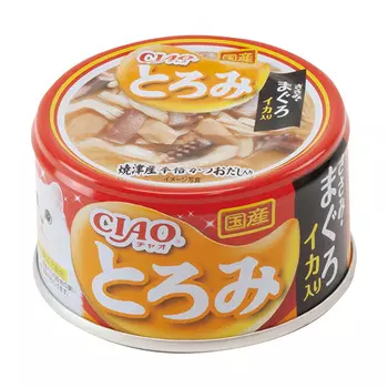 INABA CIAO TOROMI Корм влаж.куриное филе, тунец магуро и кальмар д/кошек конс.80г