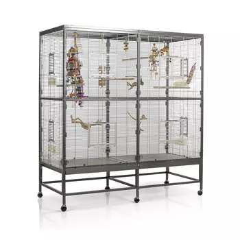 MONTANA Cages Клетка для птиц "Paradiso 150", antik-platinum, 150x65x161см (Германия)!