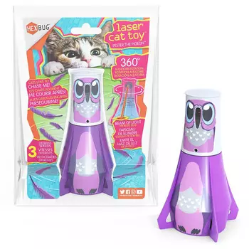 HEXBUG Игрушка для кошек интерактивная, "Голубь Пестер", бежево-фиолетовая, 13х8.5 см (США)