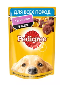 PEDIGREE Корм влаж. ягненок в желе д/собак пауч 85г