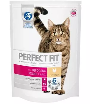 PERFECT FIT Adult Корм сух.с курицей д/взр.кошек 650г