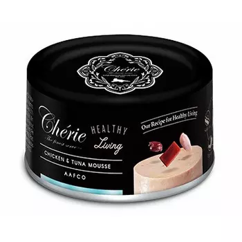 PETTRIC Cherie Healthy Living Корм влаж.курица,тунец мусс д/кошек конс.80г