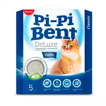 PI-PI-BENT DeLuxe Classic Наполнитель комкующийся д/кошек 5кг