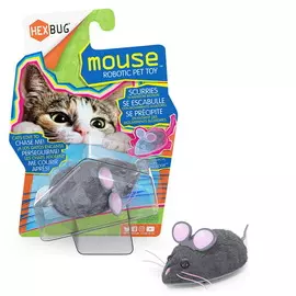 HEXBUG Игрушка для кошек интерактивная, микроробот "Мышка Грей", серая, 6.5х4х2.8см (США)