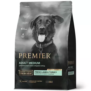 PREMIER Dog Medium Adult Lamb&Turkey Корм сух.ягненок,индейка д/собак средних пород 10кг