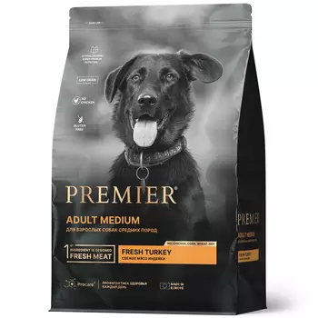 PREMIER Dog Medium Adult Turkey Корм сух.индейка д/собак средних пород 1кг