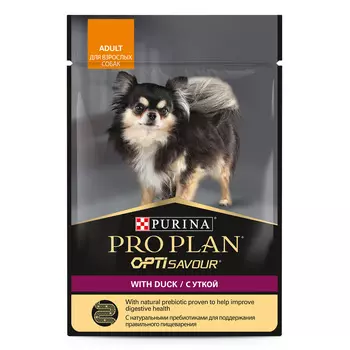 PRO PLAN Adult Корм влаж.утка д/собак мелких и карл.пород пауч 85г