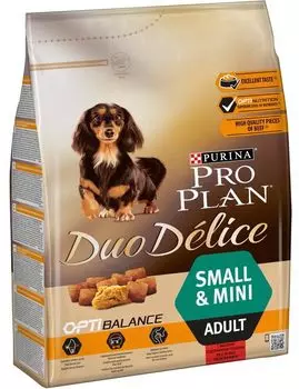 PRO PLAN Duo Delice Small&Mini Adult Корм сух.говядина,рис д/собак мелких и карл.пород 700г