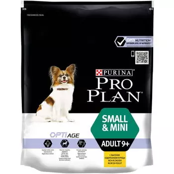 PRO PLAN Opti Age Adult 9+ SM Корм сух.курица,рис д/собак мелких пород 700г