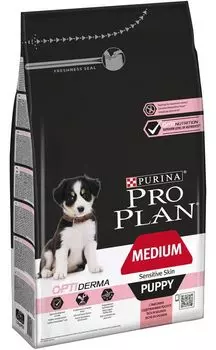 PRO PLAN Medium Puppy Sensitive Skin Корм сух.лосось д/щенков средних пород 3кг