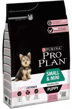 PRO PLAN Small&Mini Puppy Sensitive Skin Корм сух.лосось д/щенков мелких пород 3кг