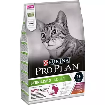 PRO PLAN Sterilised Adult Корм сух.утка/печень д/кастриров.котов и стерилиз.кошек 10кг