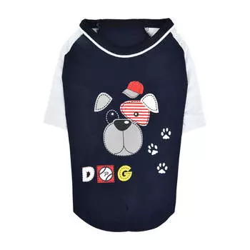 PUPPIA Футболтка для собак "Sniffer", синяя, S, 26х31х19см (Южная Корея)