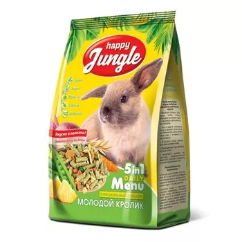 ЭКОПРОМ HAPPY JUNGLE Корм д/молодых кроликов 400г