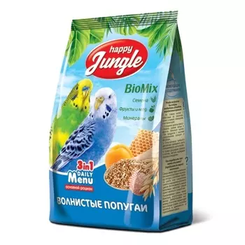 ЭКОПРОМ HAPPY JUNGLE Корм д/волнистых попугаев 500г