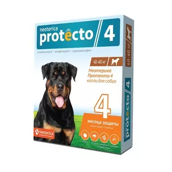 ЭКОПРОМ NEOTERICA Protecto 4 Капли инсект.д/собак 40-60кг 2пип/уп