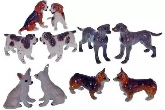 KLIMA Фигурка Бигль, Спаниель, Легавая, Чихуахуа, Корги (10шт.)