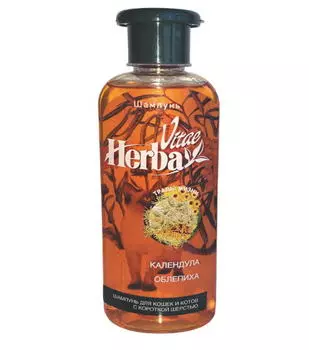HERBA VITAE Шампунь с календулой и облепихой д/короткошерстных кошек 250мл