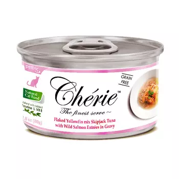 PETTRIC Cherie Корм влаж.тунец с лососем в подливе д/кошек конс.80г