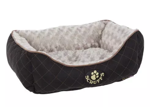 SCRUFFS Лежак для животных с бортиками "Wilton", черный, 75х60х18см (Великобритания)
