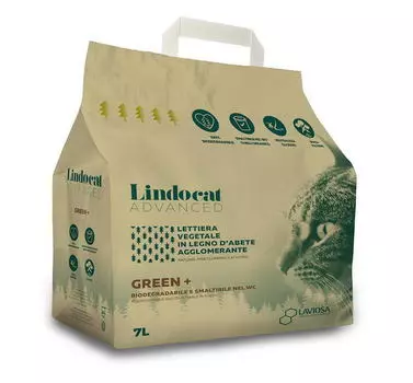 LINDOCAT Наполнитель комкующийся древесный "Advanced Green +" 7л