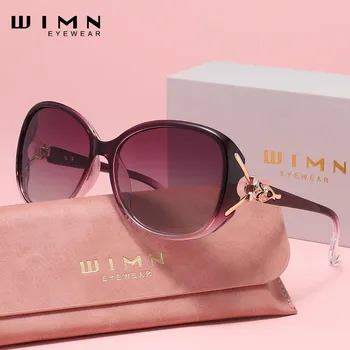 Овальные поляризованные солнцезащитные очки WIMN с гибкой оправой из металла с эффектом памяти и покрытием против царапин серый/розовый