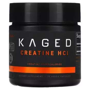 Kaged Muscle, Запатентованный гидрохлорид креатина, 75 растительных капсул