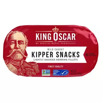 King Oscar, Kipper Snacks, подкопченное филе сельди, 100 г (3,54 унции)