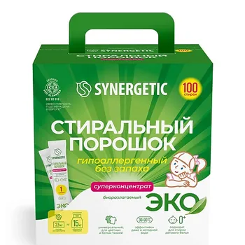 SYNERGETIC Биоразлагаемый универсальный гипоаллергенный стиральный порошок 2500.0
