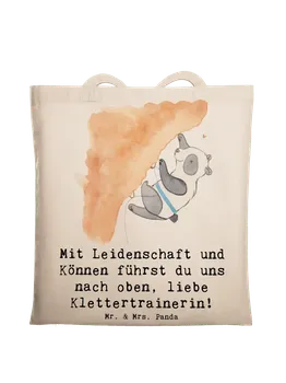 Сумка для переноски Mr & Mrs Panda Klettern Trainerin, кремовый