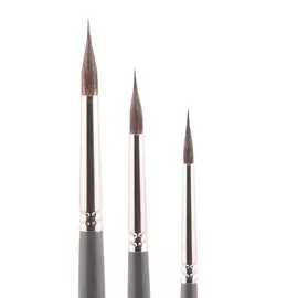 Кисть белка круглая с заостренной вершинкой Альбатрос "Line" длинная ручка