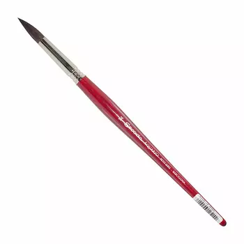 Кисть белка №14 круглая Escoda "Aquario 1125" короткая ручка красная