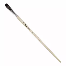 Кисть белка №12 плоская Roubloff "1422" длинная ручка п/лак