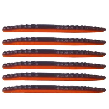 6 шт./пакет, мягкие приманки для дождевых червей Red Wigglers, 11,5 см-.5,5 г, мягкая приманка для рыбалки, приманка для форели, окуня, сома, джиговая приманка