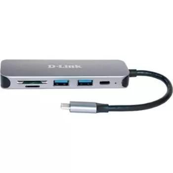 Концентратор D-Link с 2 портами USB 3.0, 1 портом USB Type-C, слотами для карт SD и microSD и разъемом USB Type-C (DUB-2325/A1A)