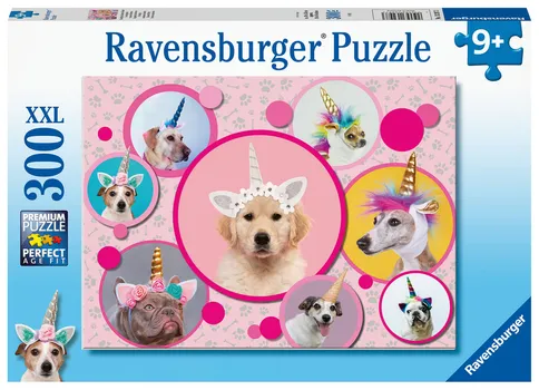 Пазл Ravensburger для детей XXL Dogs Unicorns, 300 шт.
