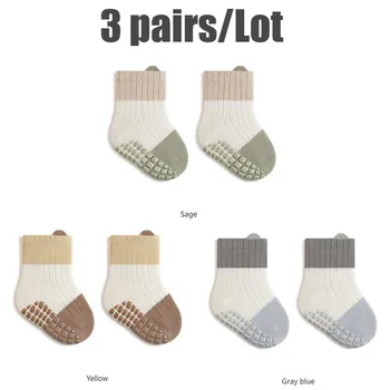 5/3 Pair Anti-Slip Baby Socks For Newborn Babies Anti-slip Socks For Children Comfortable Fit Socks For Baby Accessories Newborn S(0-1Y)