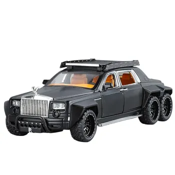 1/32 масштаб Rolls-Royce Phantom 6*6 сплав пикап модель автомобиля литые металлические внедорожники имитация модели автомобиля звук свет детские подарки белый