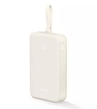 Кабель UGREEN PB505 35340_ 20000mAh Quick Charging Power Bank 20W Build-in USB-C Cable, white