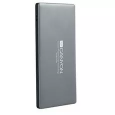 Аккумулятор внешний универсальный Canyon CNS-TPBP5DG серый, 5000мАч, lightning, USB, 1.5A/2A, литий-полимерный, индикатор заряда