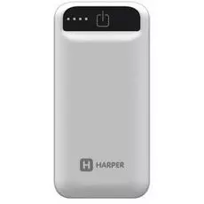 Аккумулятор внешний универсальный Harper PB-2605 H00001873 5000mAh, Li-Ion, фонарик, LED индикатор, вход: 5В/1А, выход USB 1: 5В/1А, белый
