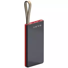Аккумулятор внешний универсальный HIPER DARK 10000 BLACK Li-Pol, 10000mAh, 2.4A+2A, 2*USB, алюминий