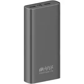 Аккумулятор внешний универсальный HIPER METAL20K SPACE GRAY Li-Pol 20000mAh 2.1A+2.1A 2*USB, Micro-USB серый