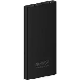 Аккумулятор внешний универсальный HIPER METAL 10K BLACK Li-Pol 10000mAh 2.1A+2.1A 2*USB, Micro-USB черный