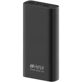 Аккумулятор внешний универсальный HIPER METAL 20K BLACK 20000mAh, Intput: micro-USB, USB-C: Output: 2*USB 5V/2,4A, Max 12W Black