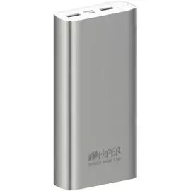 Аккумулятор внешний универсальный HIPER METAL 20K SILVER 20000mAh, Intput: micro-USB, USB-C: Output: 2*USB 5V/2,4A, Max 12W Silver